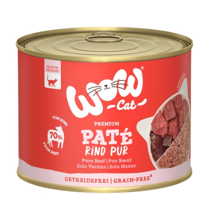 WOW Cat Wołowina 200 g – mokra karma w puszce